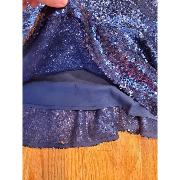 Free People Blue Sequin Dress Small - Picture 3 of 6